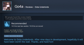 Illustration for article titled Dota Underlords, As Told By Steam Reviews